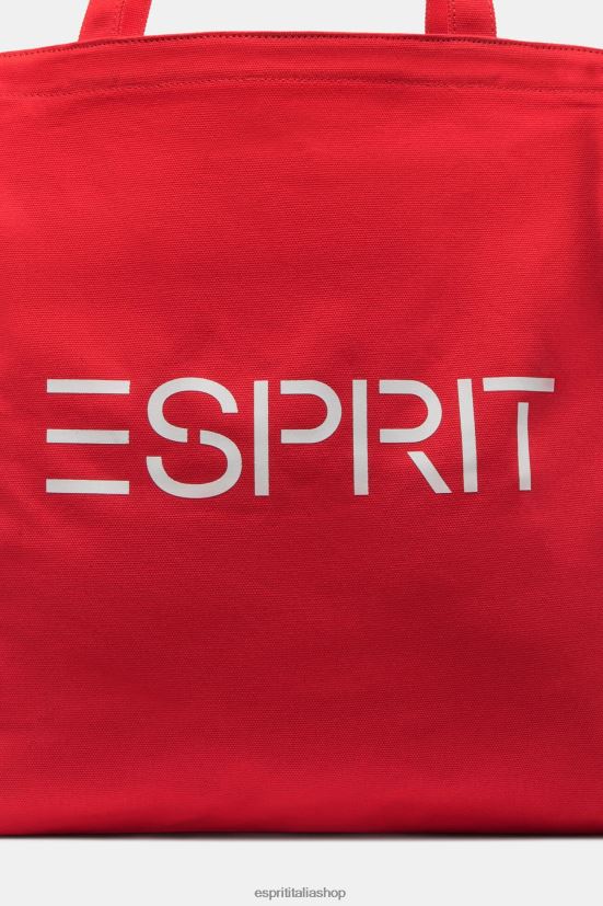 Esprit Borsa tote in tela con logo rosso-arancio uomini Accessori 4RNDH37