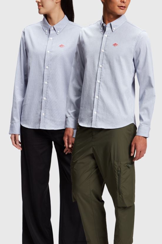 ESPRIT x Rest & Recreation camicia oxford capsula blu donne camicie 4RNDH472