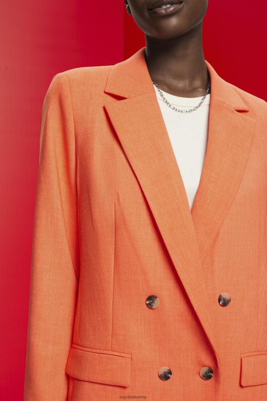 Esprit blazer doppiopetto oversize rosso-arancio donne cappotti 4RNDH313