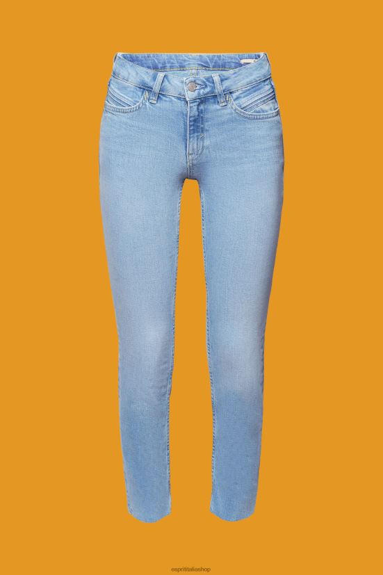 Esprit jeans cropped dalla vestibilità slim lavaggio a luce blu donne denim 4RNDH115