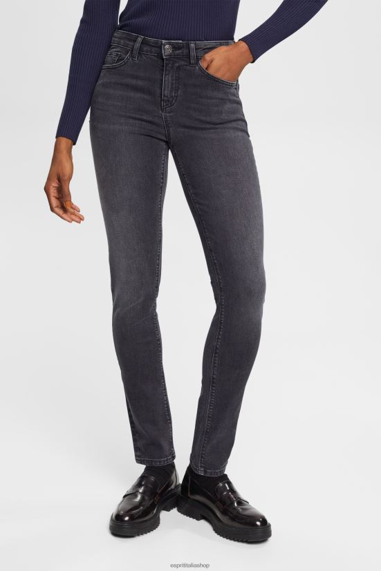 Esprit jeans elasticizzati slim fit a vita media lavaggio medio nero donne denim 4RNDH340 - Clicca l'immagine per chiudere