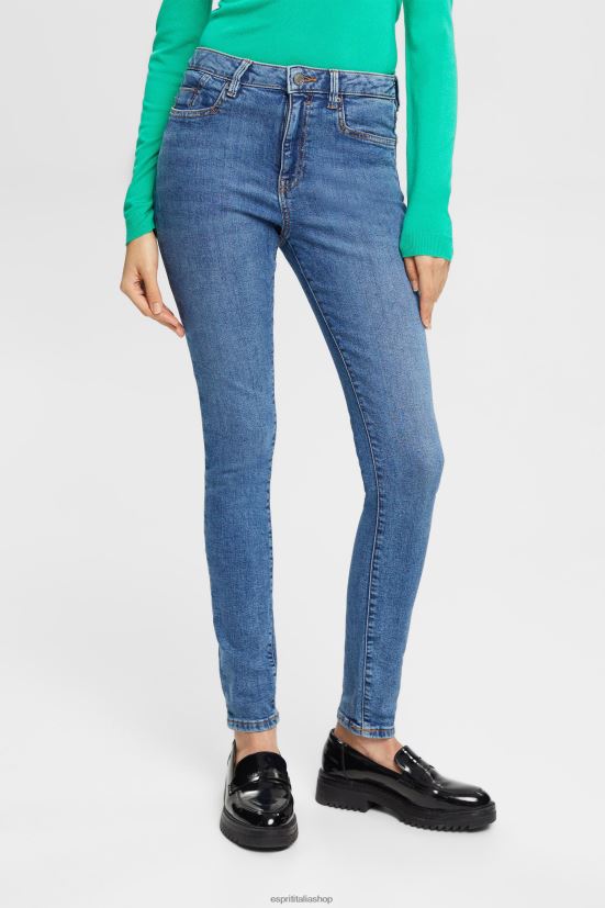 Esprit jeans skinny a vita alta con tencel lavaggio medio blu donne denim 4RNDH322 - Clicca l'immagine per chiudere