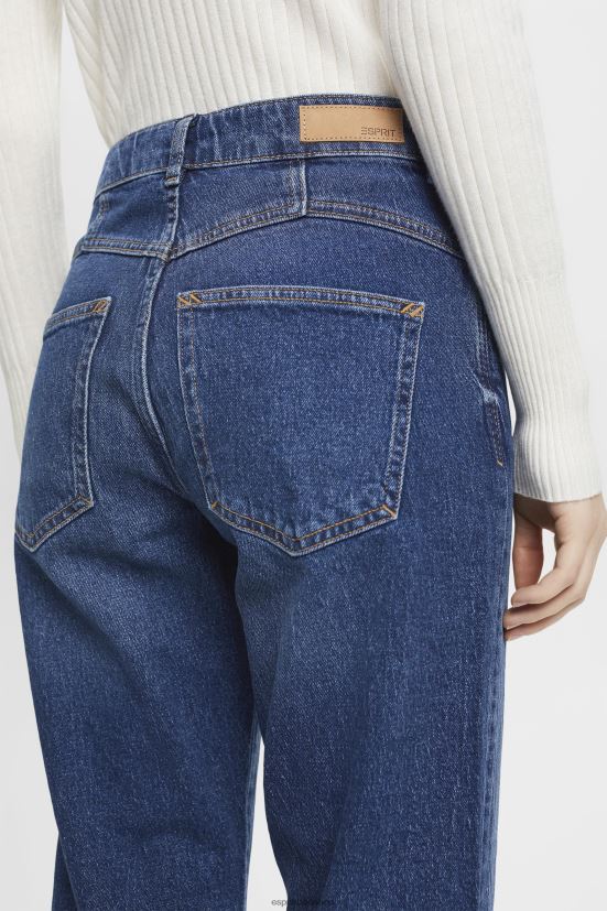 Esprit papà jeans a vita alta lavaggio medio blu donne denim 4RNDH314