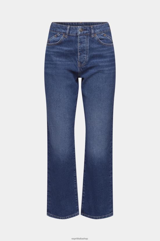 Esprit papà jeans a vita alta lavaggio medio blu donne denim 4RNDH314