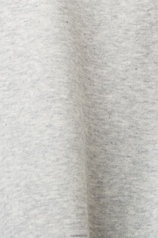 Esprit Felpa pullover in misto cotone grigio chiaro donne felpe e felpe con cappuccio 4RNDH28