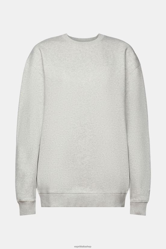 Esprit Felpa pullover in misto cotone grigio chiaro donne felpe e felpe con cappuccio 4RNDH28