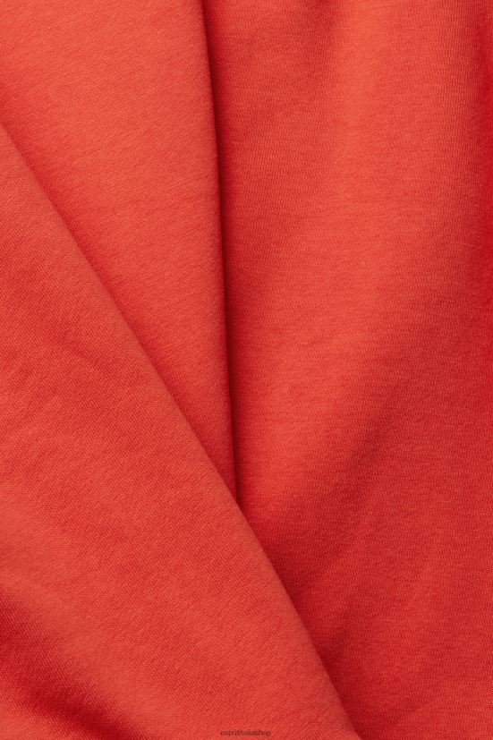 Esprit felpa casual con stampa a sbuffo del logo rosso-arancio donne felpe e felpe con cappuccio 4RNDH366