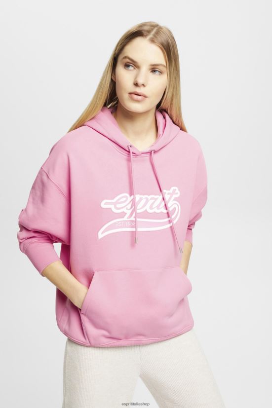 Esprit felpa con cappuccio con stampa logo rosa donne felpe e felpe con cappuccio 4RNDH172