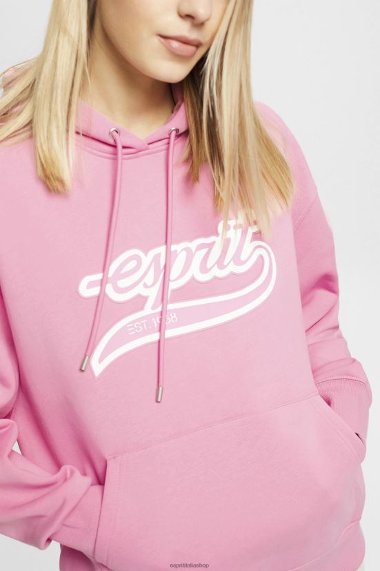 Esprit felpa con cappuccio con stampa logo rosa donne felpe e felpe con cappuccio 4RNDH172