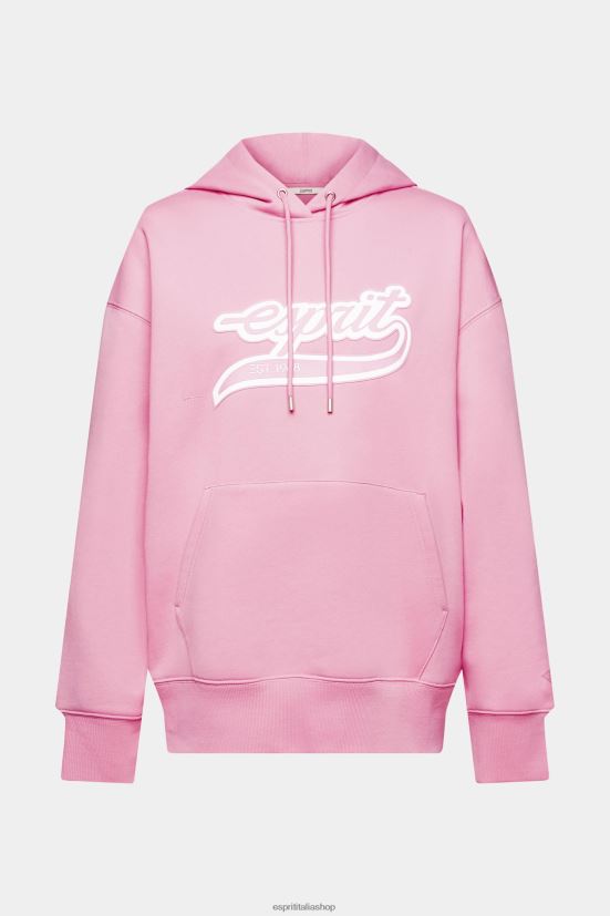 Esprit felpa con cappuccio con stampa logo rosa donne felpe e felpe con cappuccio 4RNDH172