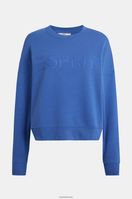 Esprit felpa con stampa logo blu donne felpe e felpe con cappuccio 4RNDH464