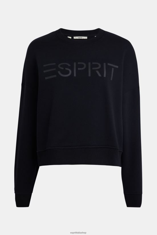 Esprit felpa con stampa logo nero donne felpe e felpe con cappuccio 4RNDH463