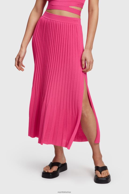 Esprit gonna midi a pieghe rosa fucsia donne gonne 4RNDH391