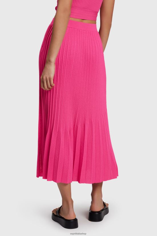 Esprit gonna midi a pieghe rosa fucsia donne gonne 4RNDH391