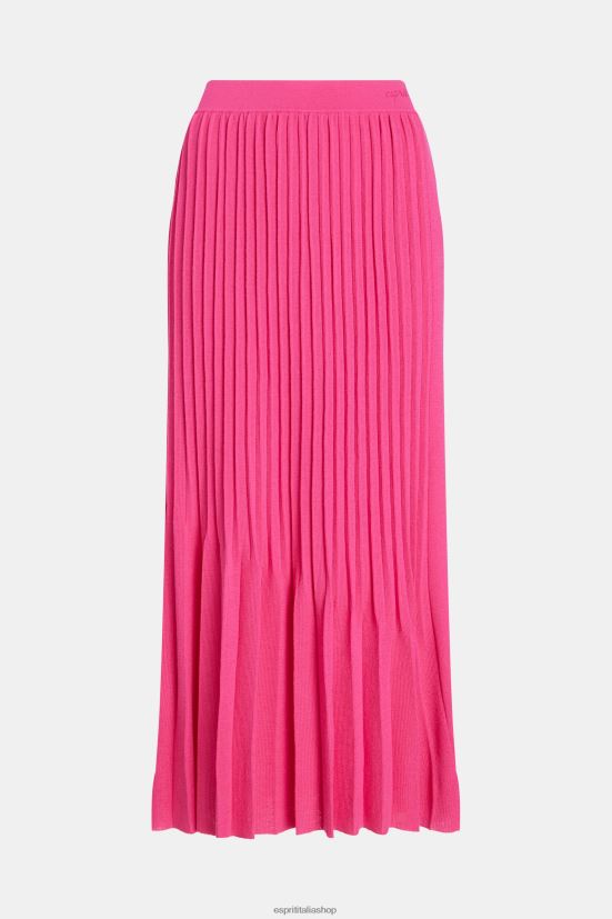 Esprit gonna midi a pieghe rosa fucsia donne gonne 4RNDH391