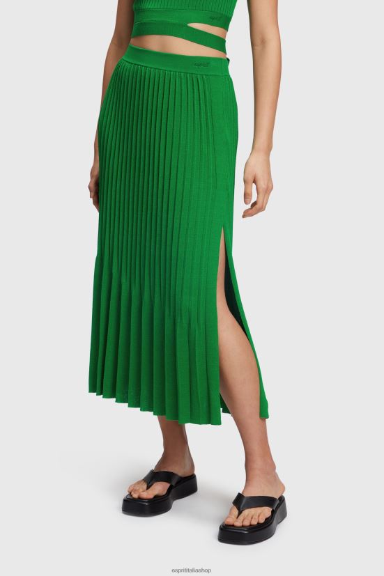 Esprit gonna midi a pieghe verde donne gonne 4RNDH389