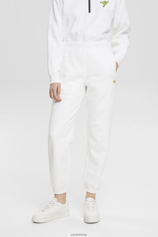 Esprit pantaloni da jogging in felpa bianco donne jogging 4RNDH173