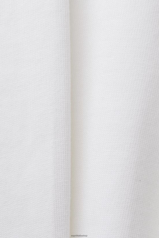 Esprit T-shirt girocollo corta bianco donne magliette 4RNDH194