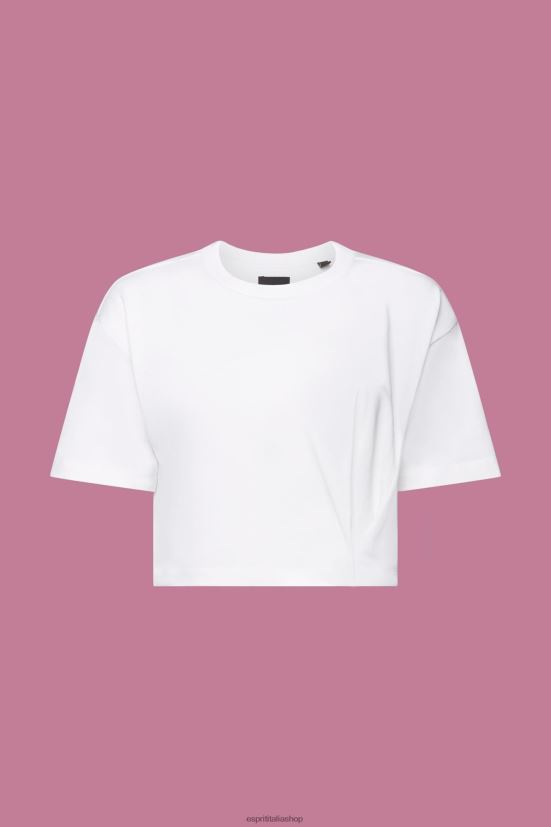 Esprit T-shirt girocollo corta bianco donne magliette 4RNDH194