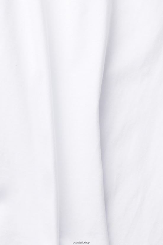 Esprit t-shirt basic in cotone organico 100%. bianco donne magliette 4RNDH513