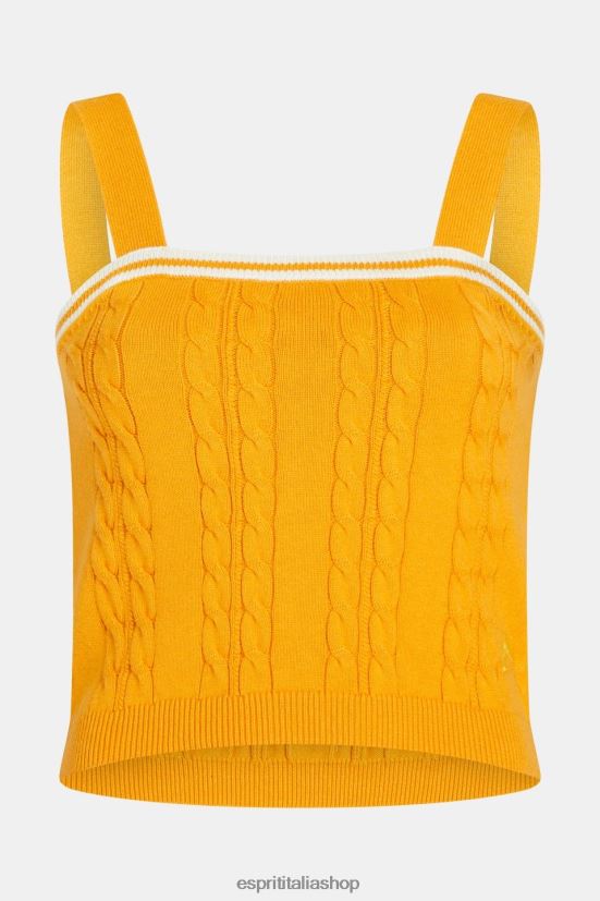 Esprit canotta in maglione con logo delfino giallo donne maglioni 4RNDH411