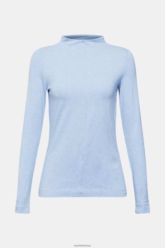 Esprit top a maniche lunghe con scollo a barchetta blu acceso donne manica lunga 4RNDH367