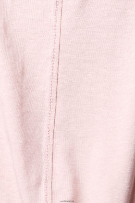 Esprit top a maniche lunghe con scollo a barchetta rosa chiaro donne manica lunga 4RNDH368