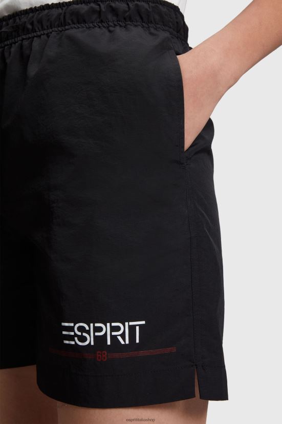 ESPRIT x Rest & Recreation pantaloncini antivento a capsula nero donne pantaloncini 4RNDH474