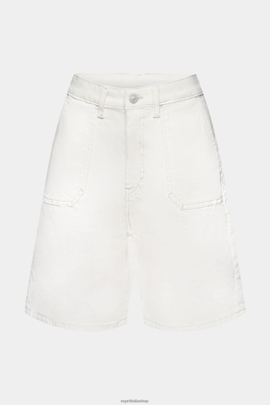 Esprit pantaloncini a vita alta bianco donne pantaloncini 4RNDH264