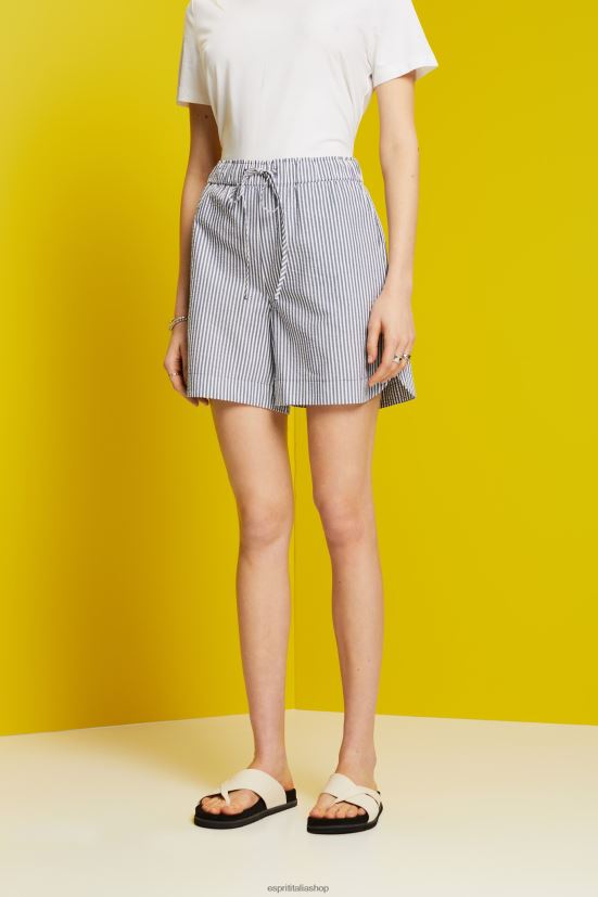 Esprit shorts in seersucker con righe, 100% cotone Marina Militare donne pantaloncini 4RNDH96