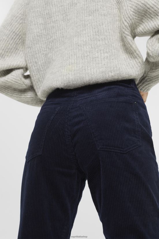 Esprit Pantaloni in velluto a costine vestibilità mamma Marina Militare donne pantaloni 4RNDH253