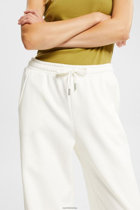 Esprit pantaloni della tuta a gamba larga bianco donne pantaloni 4RNDH527