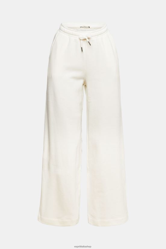 Esprit pantaloni della tuta a gamba larga bianco donne pantaloni 4RNDH527