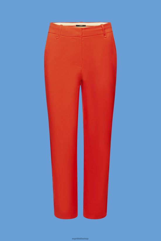 Esprit pantaloni slim fit a vita alta rosso-arancio donne pantaloni 4RNDH270