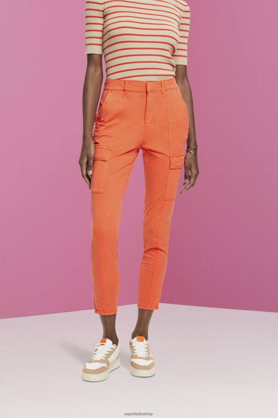 Esprit pantaloni stile cargo a vita media rosso-arancio donne pantaloni 4RNDH271 - Clicca l'immagine per chiudere