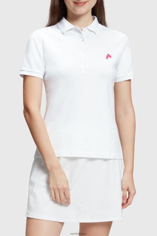 Esprit Polo classica del Dolphin Tennis Club bianco donne polo 4RNDH494