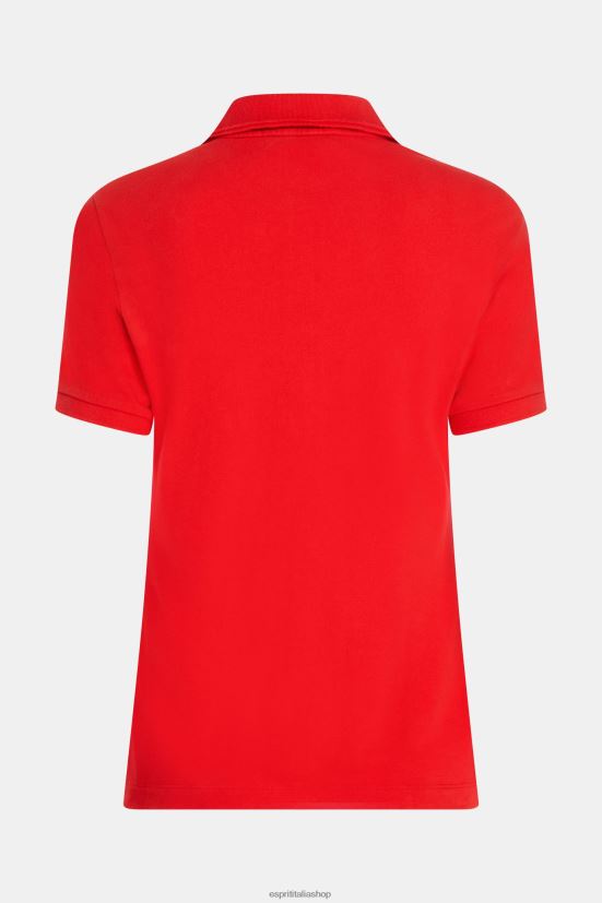 Esprit Polo classica del Dolphin Tennis Club rosso donne polo 4RNDH498