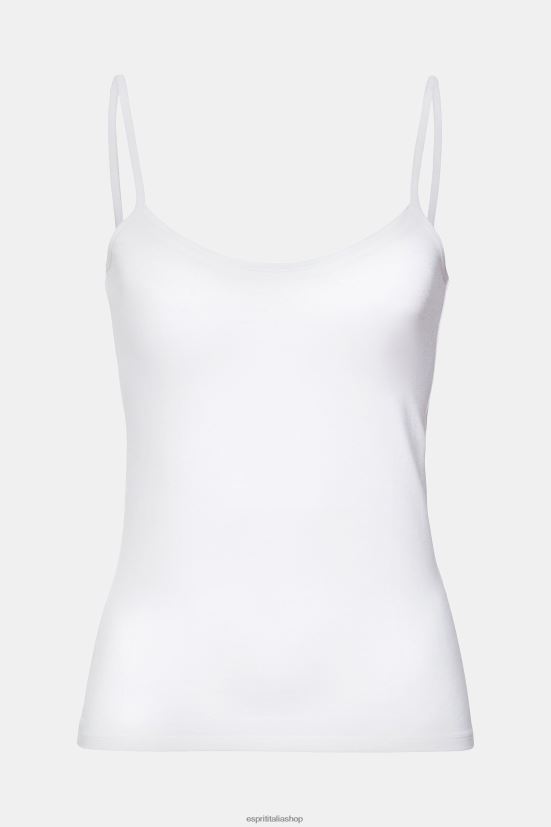 Esprit top con spalline sottili, lenzing ecovero bianco donne superiore 4RNDH518