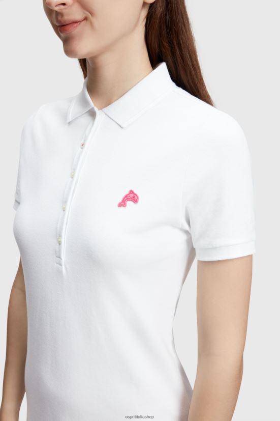 Esprit Abito polo classico del Dolphin Tennis Club bianco donne vestiti 4RNDH505