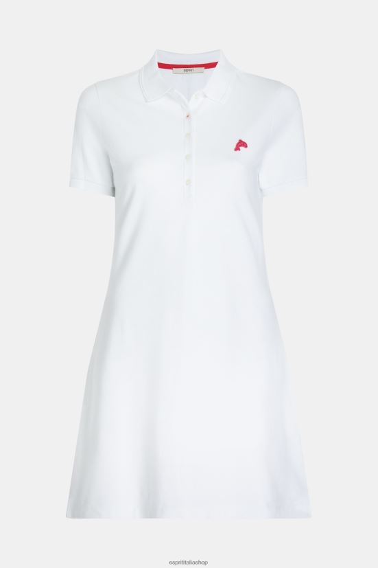 Esprit Abito polo classico del Dolphin Tennis Club bianco donne vestiti 4RNDH505