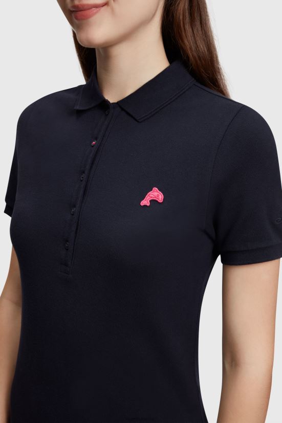 Esprit Abito polo classico del Dolphin Tennis Club nero donne vestiti 4RNDH504