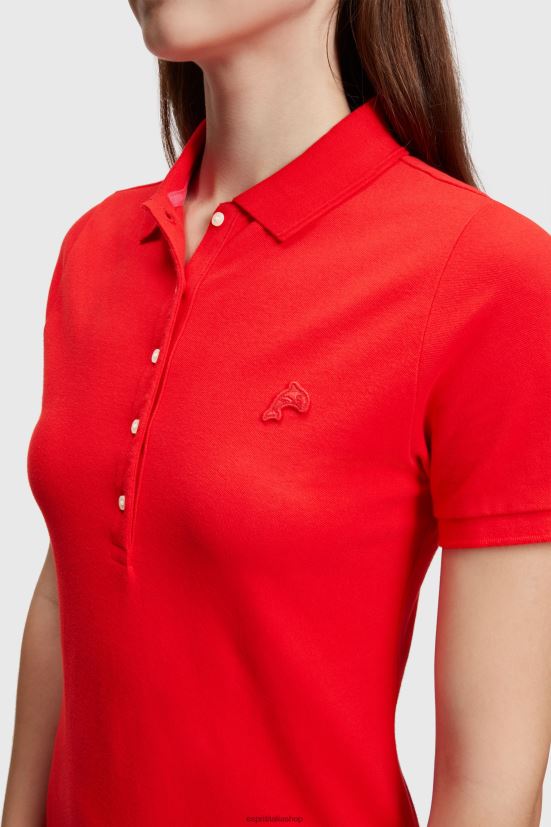 Esprit Abito polo classico del Dolphin Tennis Club rosso donne vestiti 4RNDH507