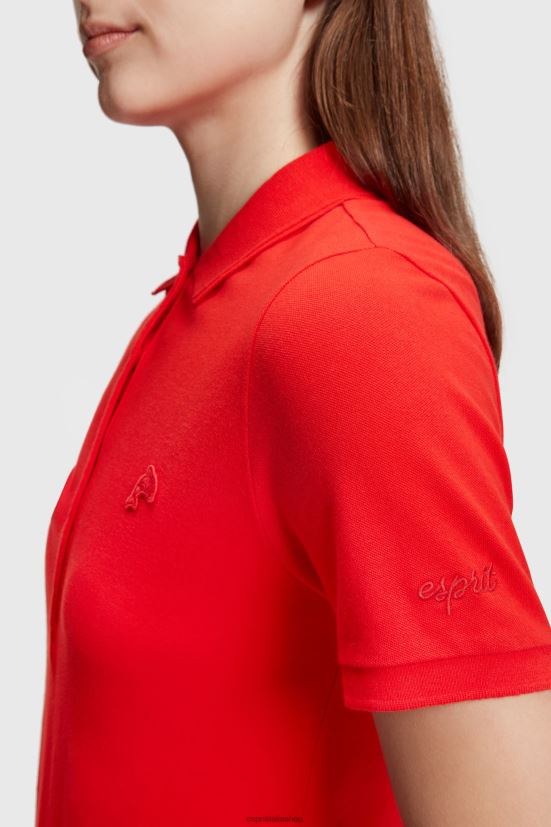 Esprit Abito polo classico del Dolphin Tennis Club rosso donne vestiti 4RNDH507