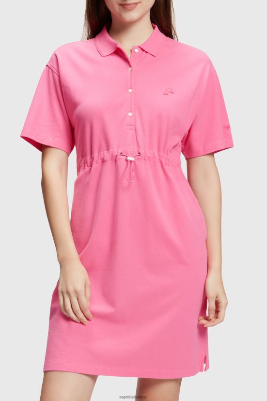 Esprit Abito polo plissettato Dolphin Tennis Club rosa donne vestiti 4RNDH503