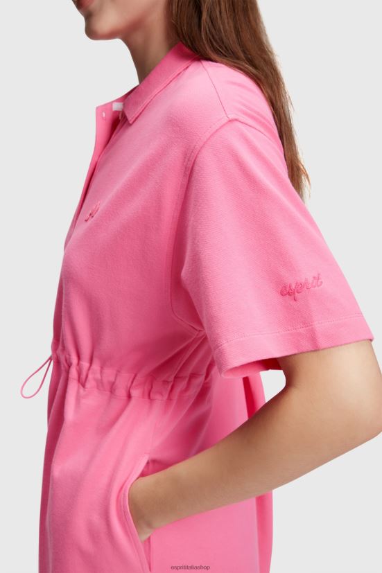 Esprit Abito polo plissettato Dolphin Tennis Club rosa donne vestiti 4RNDH503