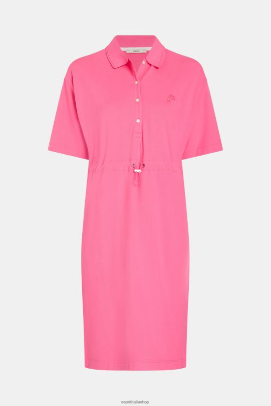 Esprit Abito polo plissettato Dolphin Tennis Club rosa donne vestiti 4RNDH503