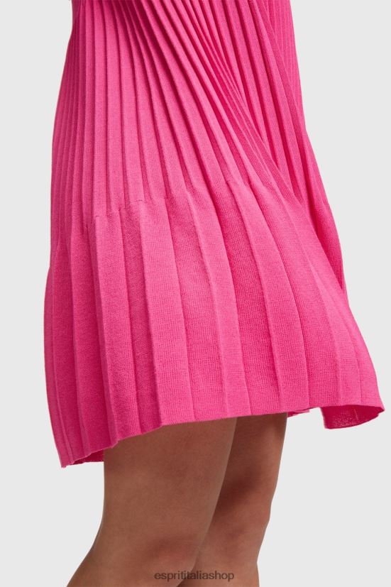 Esprit Abito svasato e plissettato rosa fucsia donne vestiti 4RNDH385