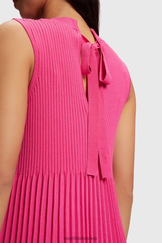 Esprit Abito svasato e plissettato rosa fucsia donne vestiti 4RNDH385