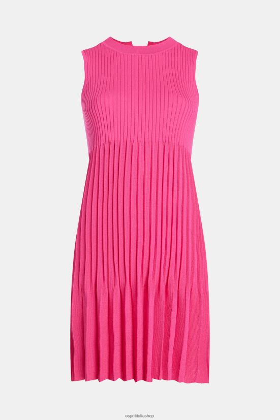 Esprit Abito svasato e plissettato rosa fucsia donne vestiti 4RNDH385