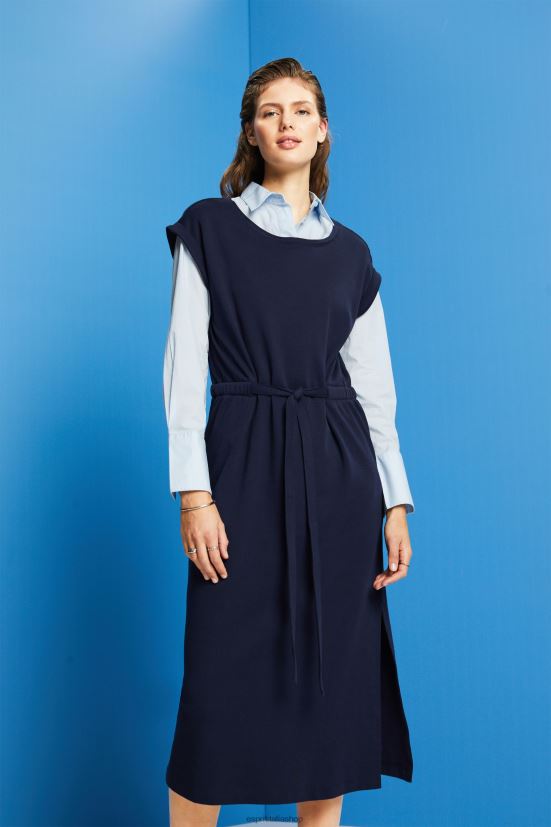 Esprit abito midi in jersey con cintura da annodare Marina Militare donne vestiti 4RNDH63 - Clicca l'immagine per chiudere